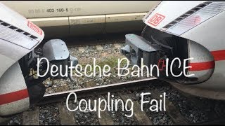 Deutsche Bahn ICE - Train coupling fail - Kupplung rastet nicht ein, Reparatur im Geis