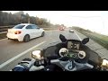 BMW R1200RT (2015) vs BMW M235i auf Autobahn