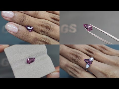 Purple spinel fantasy cut 1.52 carats, Tanzania Video  № 1