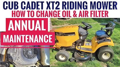 CUB CADET XT2 Riding Lawn Mower How To Change Oil and Air Filter Annual Maintenance LX42