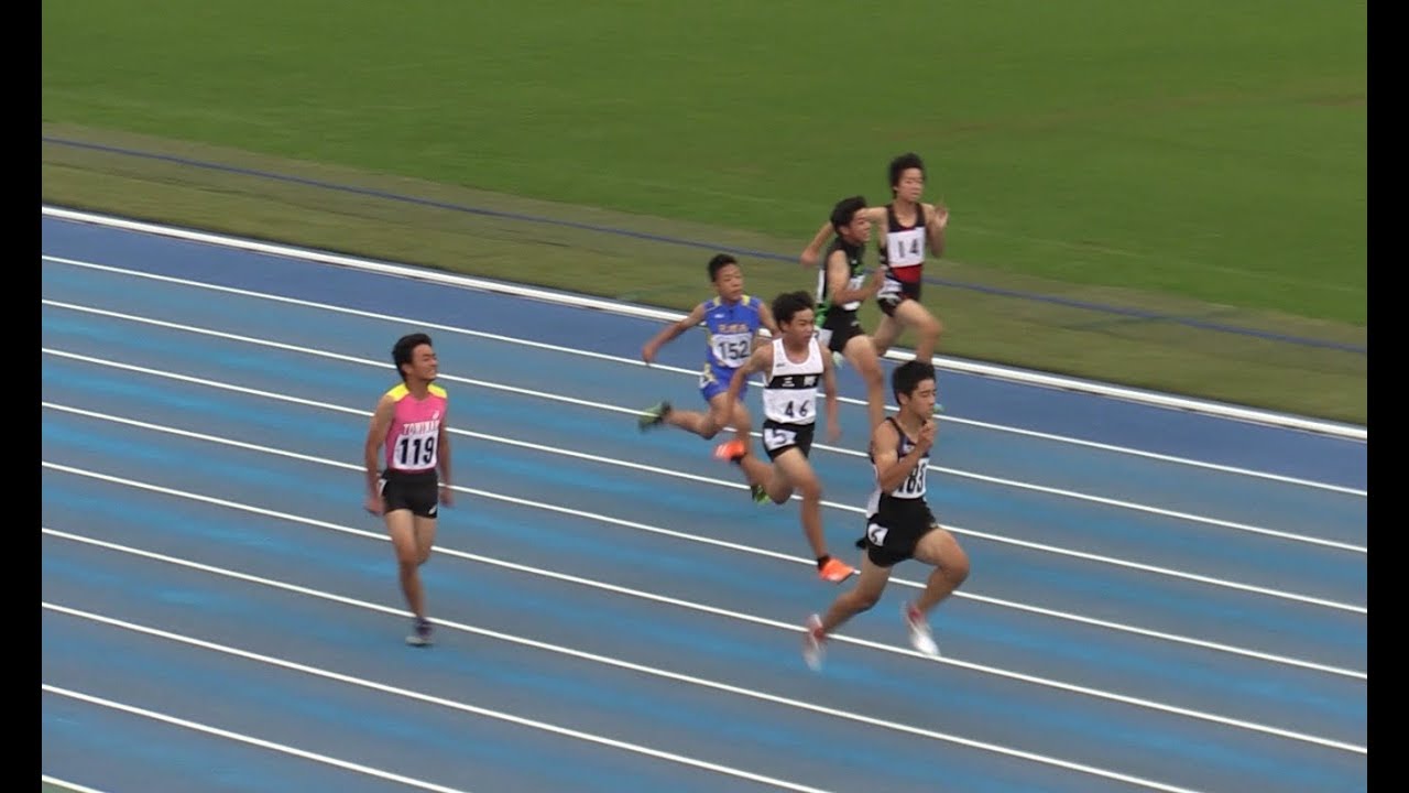 服部蓮太郎 大会新 男子1年100m決勝 奈良県中学校総体陸上 19 7 23 Youtube