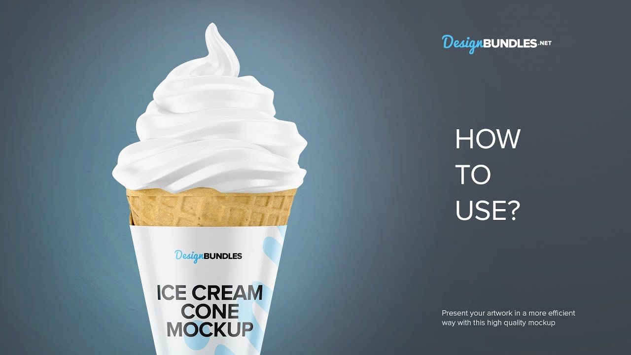 Download Ice Cream Cone Mockup Youtube