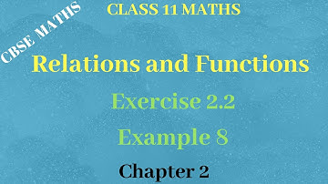 Chapter 2-Exercise 2.2| Example 8| Relations,Domain,Co domain,Range| CBSE Class 11 Maths in Tamil|GS