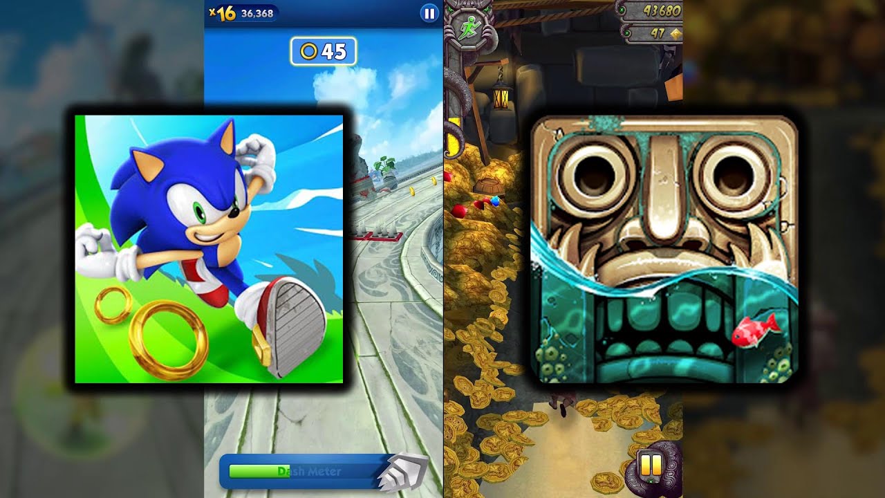Sonic Dash Vs Temple Run 2 Pirate Cove - Endless Run Game Play Android ...