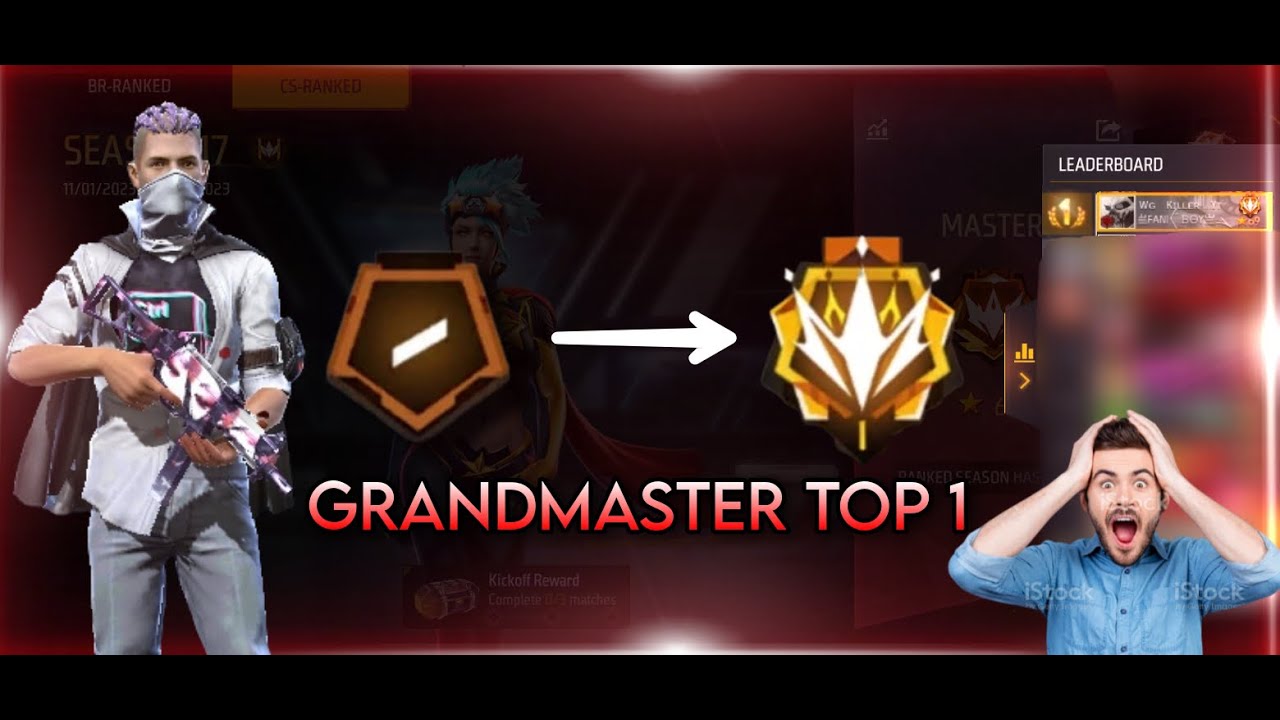 TOP 1 GRANDMASTER FREE FIRE LIVE STREAM - CS RANKED PUSHING 😎👽 || # ...