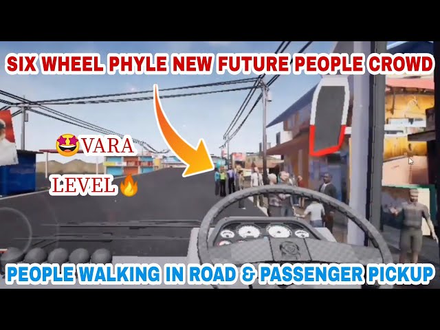 🤩🎀SIX WHEEL PHYLE NEW UPDATING FEATURE PEOPLE CROWD ROAD, 😘PASSENGERS AND PEOPLE WALK IN ROAD class=