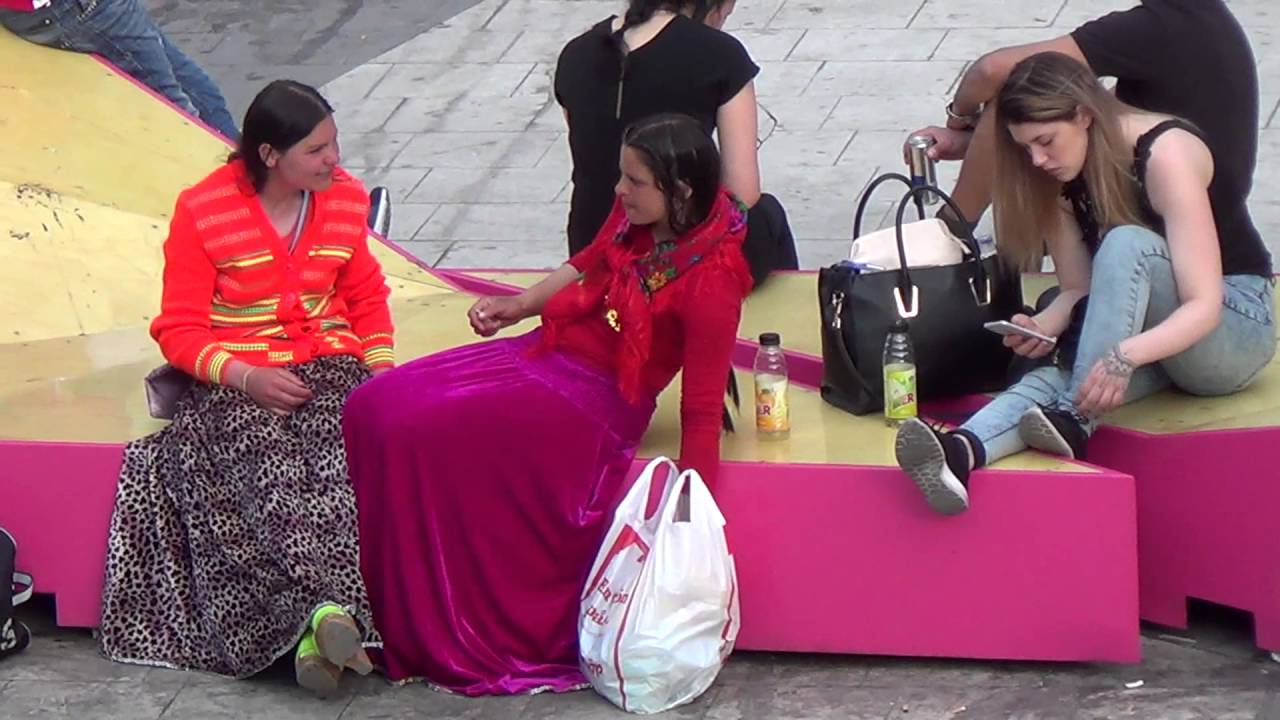 Central Stockholm 2016. Dirt and Roma beggards. SHAME ! Eurovision 2016. Sergels Torg.