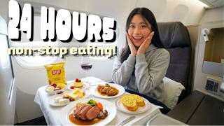Eating ONLY *business class* food for 24 hours!