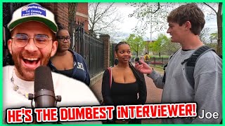 Right Wing YouTuber Gets Embarrassed by Students | Hasanabi Reacts to Street Interviews