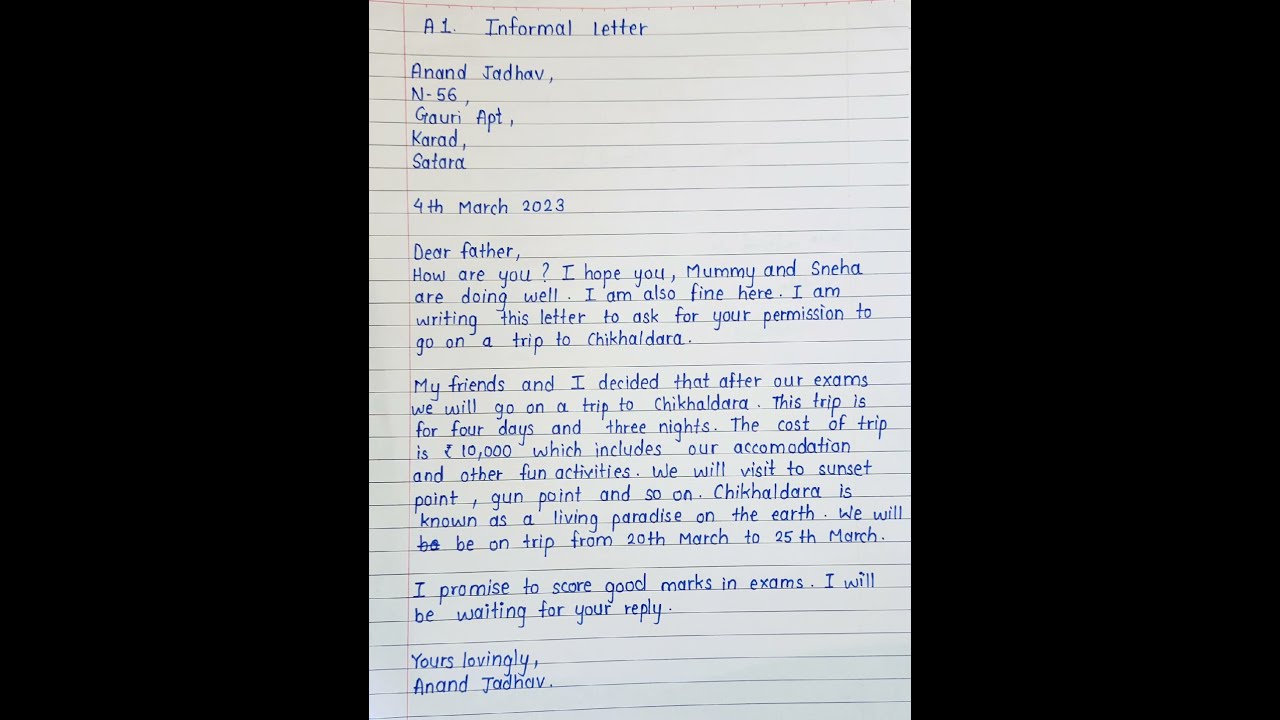 Informal Letter Writing Informalletter