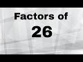 Prime Numbers and Factors