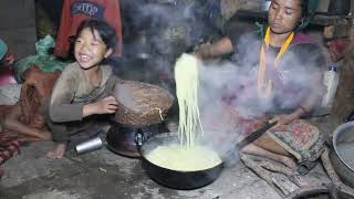 Myvillage official videos EP 558 || Long noodles which is called  Chowmin cooking by villager