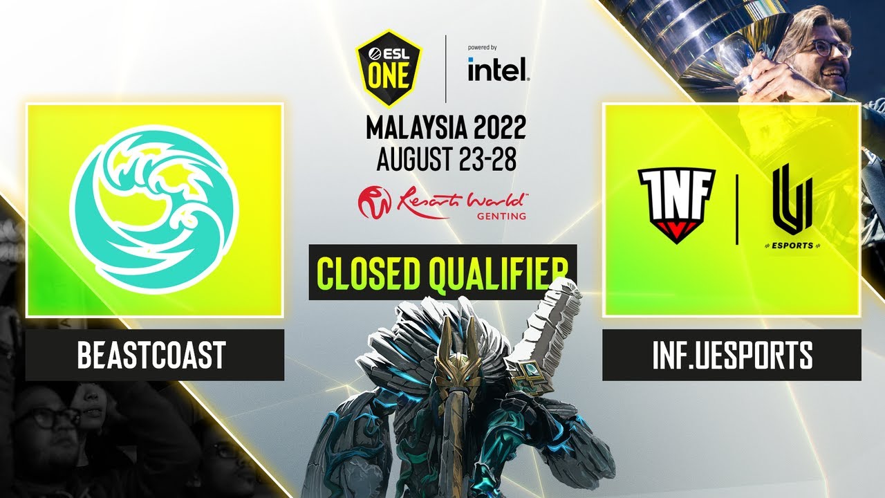 Dota2 - beastcoast vs INF.UESPORTS - Game 1 - ESL One Malaysia 2022 SA: Closed Qualifier