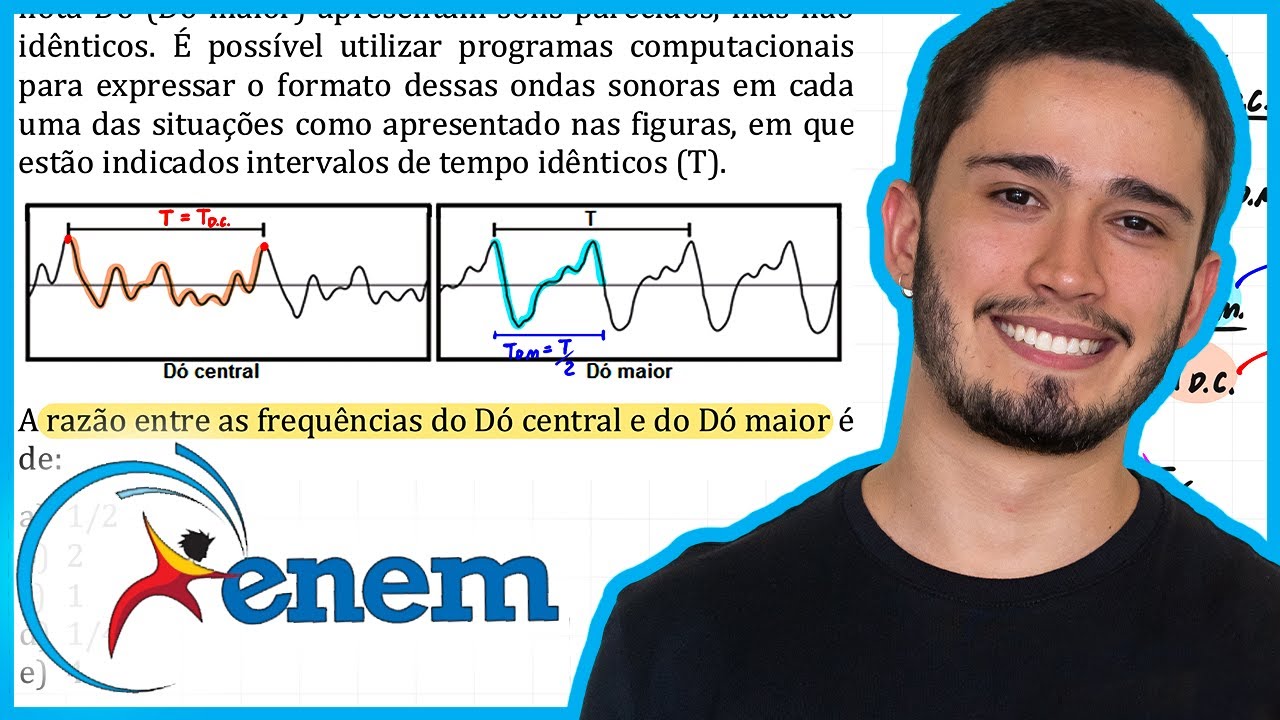 ENEM 2013 - Em um piano, o Dó central e a próxima nota Dó (Dó maior) apresentam sons parecidos, mas