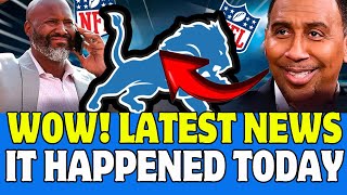 IT JUST HAPPENED: EVERYONE WAS SURPRISED! Detroit Lions news today! NFL 2024