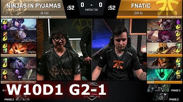 NIP vs Fnatic | Game 1 S7 EU LCS Summer 2017 Week 10 Day 1 | NIP vs FNC G1 W10D1