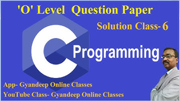 c language practice paper For O Level (DOEACC) Class-6 By- R.V. Sir