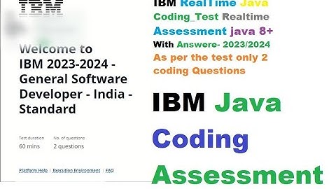 IBM Realtime assessment 2023/2024| IBMs java interview| IBM Coding Assessment with Answers