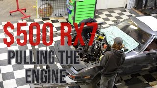 Episode 3 $500 RX7 | One rotor completely dead, Time to Pull it