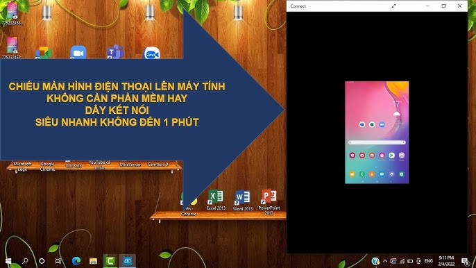 Hướng dẫn chiếu màn hình điện thoại lên máy tính không cần phần ...