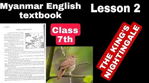Class 7th Lesson 2, THE KING