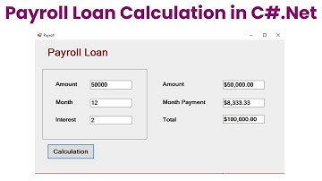 Payroll Loan Calculation in C#.net
