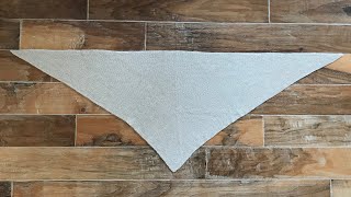 The EASIEST knitted diagonal SHAWL 'Don Valley Butterfly'. SYMMETRICAL triangle. ICELANDIC bind off.