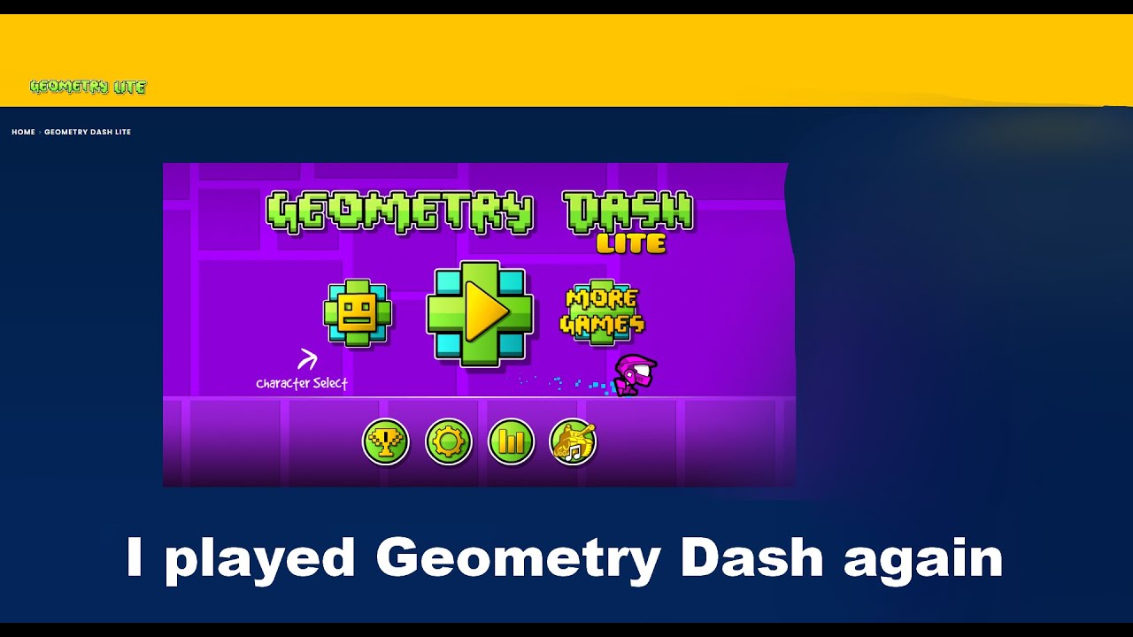 Playing Geometry Dash again - YouTube