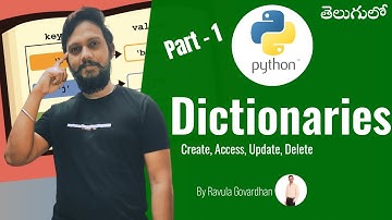 [Python in Telugu]: Dictionaries in Python | Python Dictionary (Create, Access, Update, Delete)