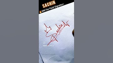 #sachin name signature style ❤️