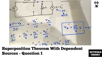 Superposition Theorem | With Dependent Sources | Question 1 | Network Theory