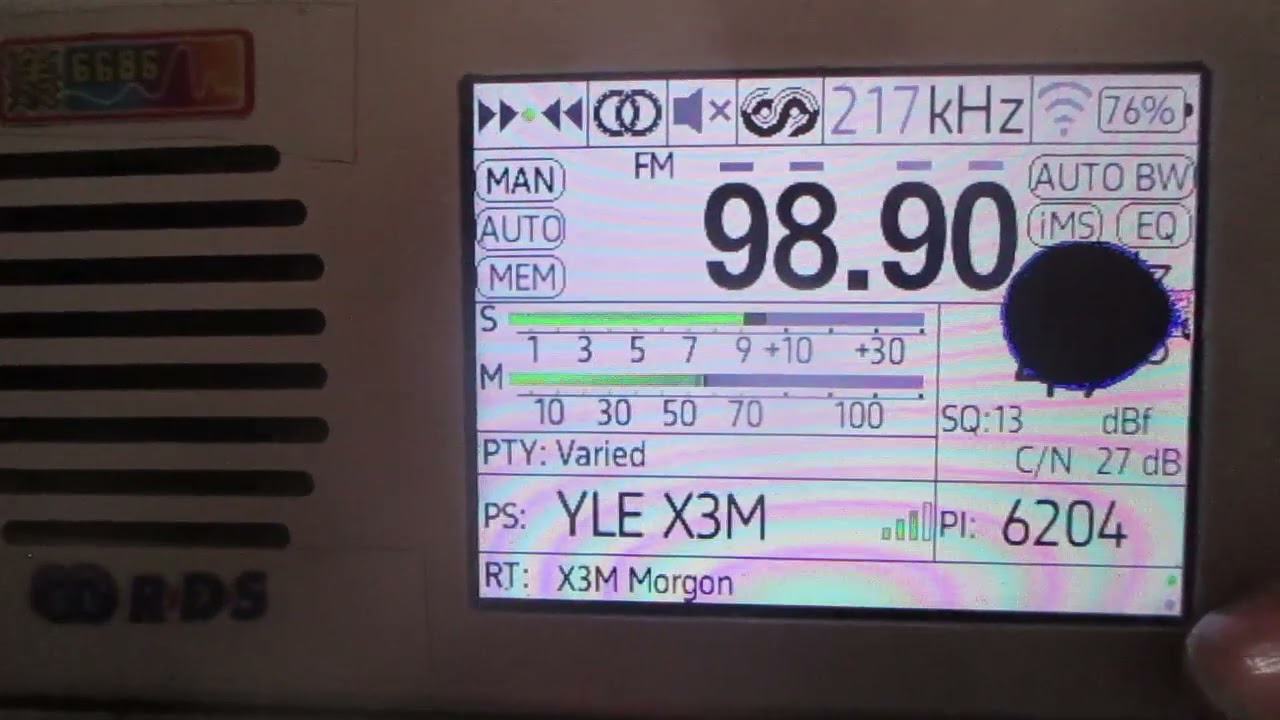 [RDS] 98.9  h  YLE X3M  (Espoo/Saunalahti)(Finland)(Uusimaa)~315km  255°  248 m  60 kW(ERP)