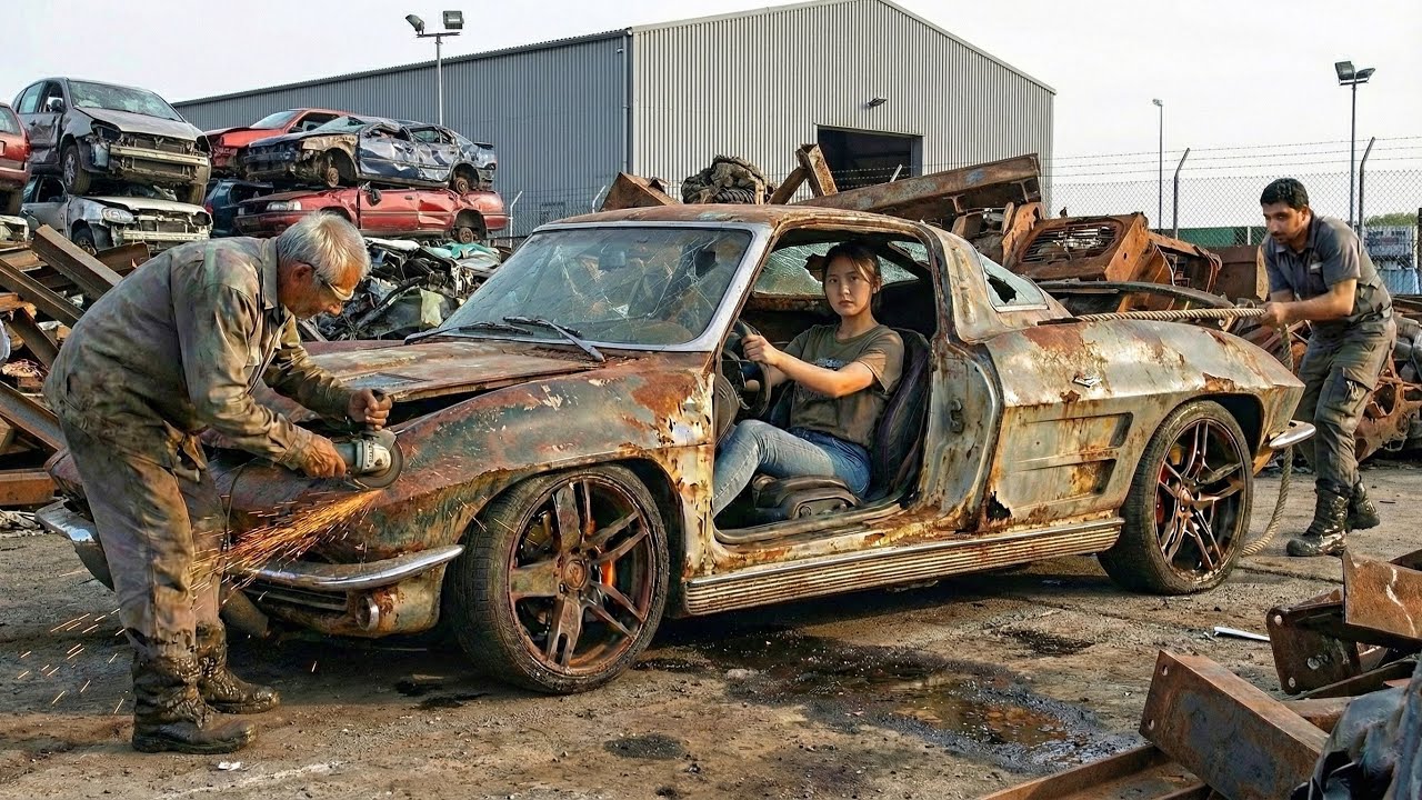 ASMR Car Restoration: 1963 Corvette Split Window – Abandoned Barn Find to Factory New
