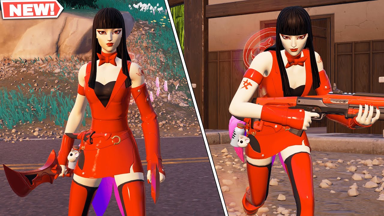 Fortnite Crossheart Skin (Amano's Heart Bundle) GAMEPLAY! YouTube