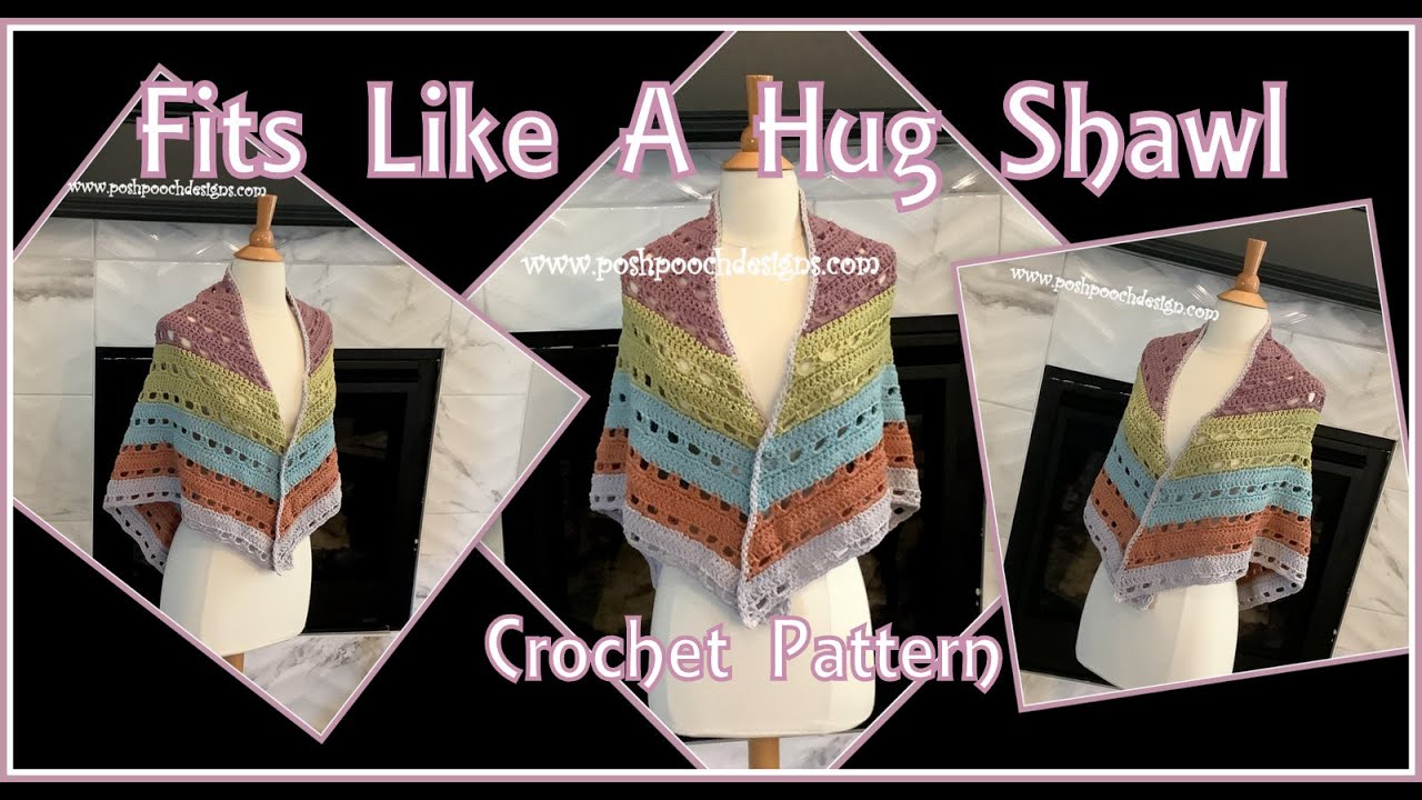 Научитесь делать посадки, как в вязаной крючком шали-обнимашки 