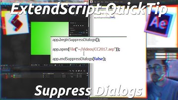 ExtendScript QuickTip - Suppress Dialogs