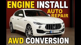 Maserati Levante Engine Install + AWD Conversion | Timing Chain Marks Shown