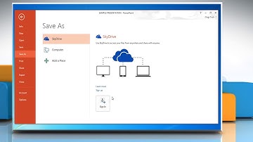 How to Save PowerPoint  Presentations to SkyDrive®