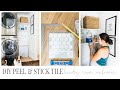 DIY Laundry Room Refresh - Peel & Stick Tile