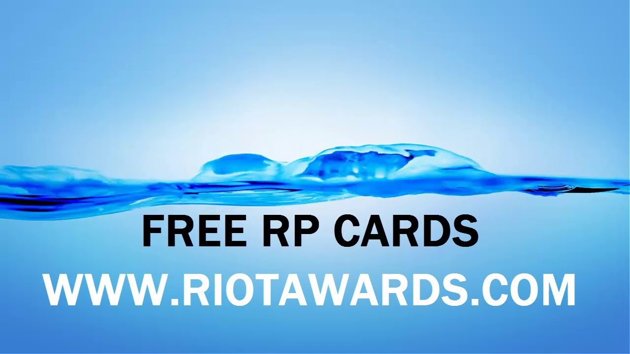 LOL FREE RP - League Of Legends RIOT POINTS CARDS - YouTube