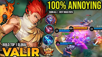 VALIR BEST BUILD 2025 | BUILD TOP 1 GLOBAL VALIR GAMEPLAY | MOBILE LEGENDS✓