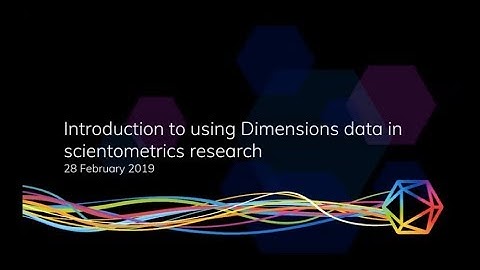 How to use Dimensions data in scientometrics research