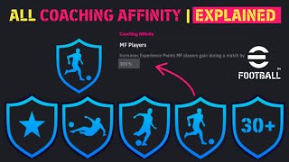 Understanding Your manager ( Coaching ) affinity In | efootball 2024