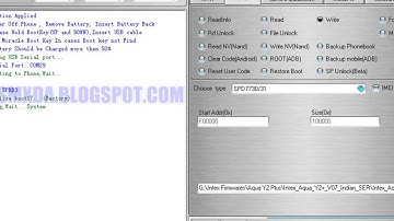 Intex Aqua Y2 Plus Flash done with Miracle box by GsmHelpFul