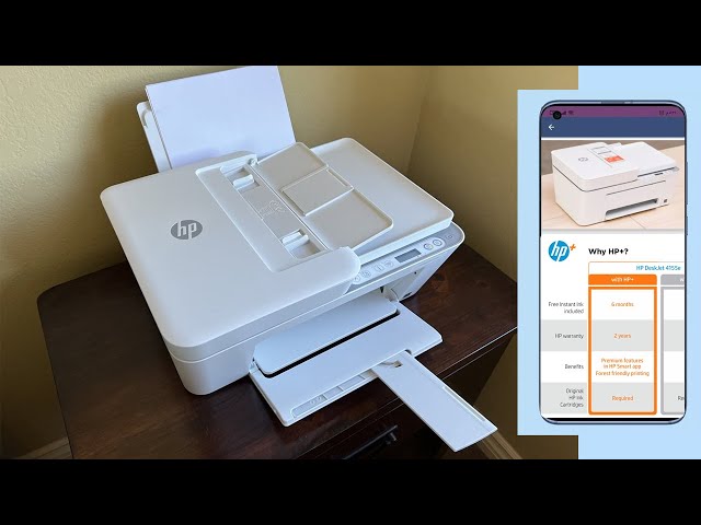 HP DeskJet 4155e WiFi Setup, Review. 