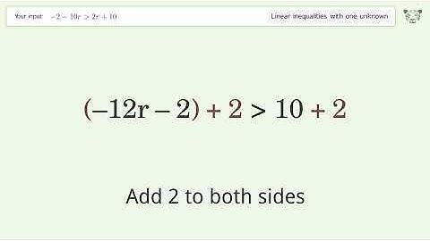 Solving Linear Inequalities: -2-10r is Greater Than 2r+10