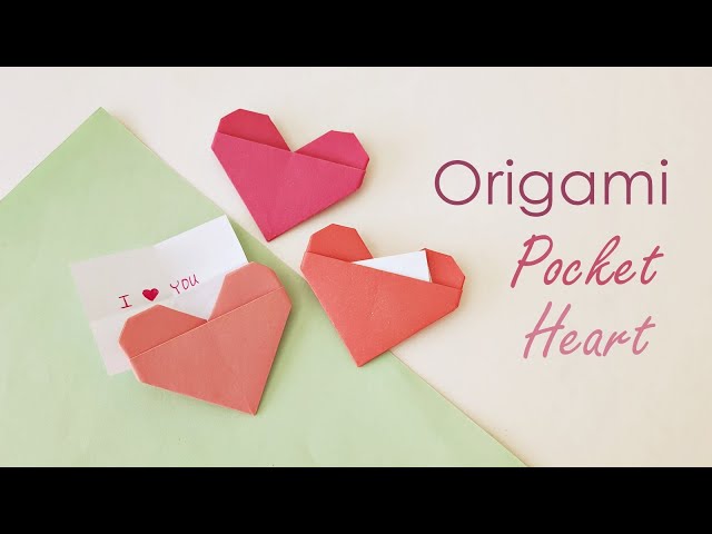 Create a Cute Origami Heart with a Pocket - Step-by-Step Tutorial class=