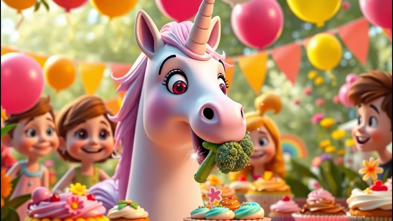 The Unicorn Who Loved Broccoli | Nursery Rhymes for Kids | A Funny Food Adventure