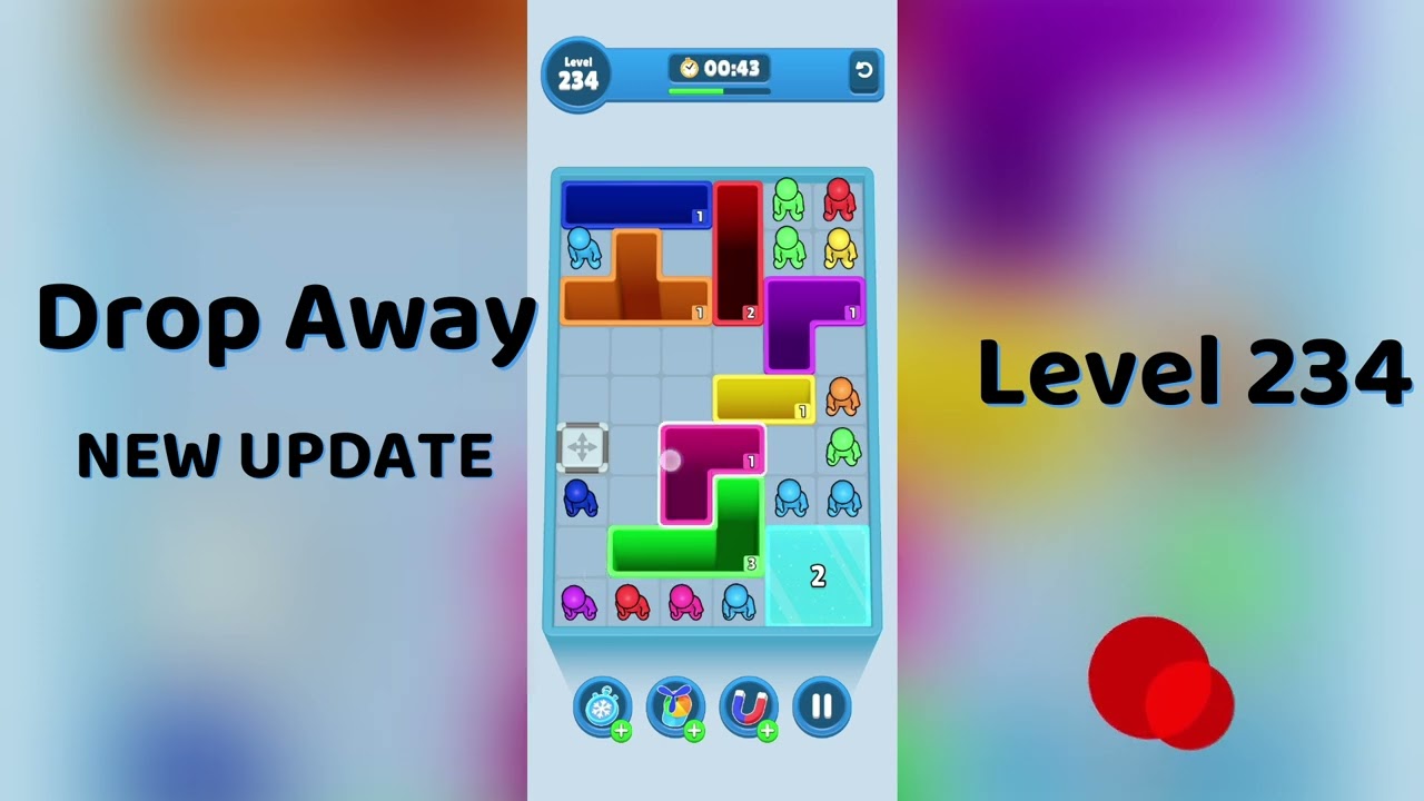 Drop Away Level 234 Walkthrough - NEW UPDATE | Step-by-Step Guide 🧠 | SolutionGuruji