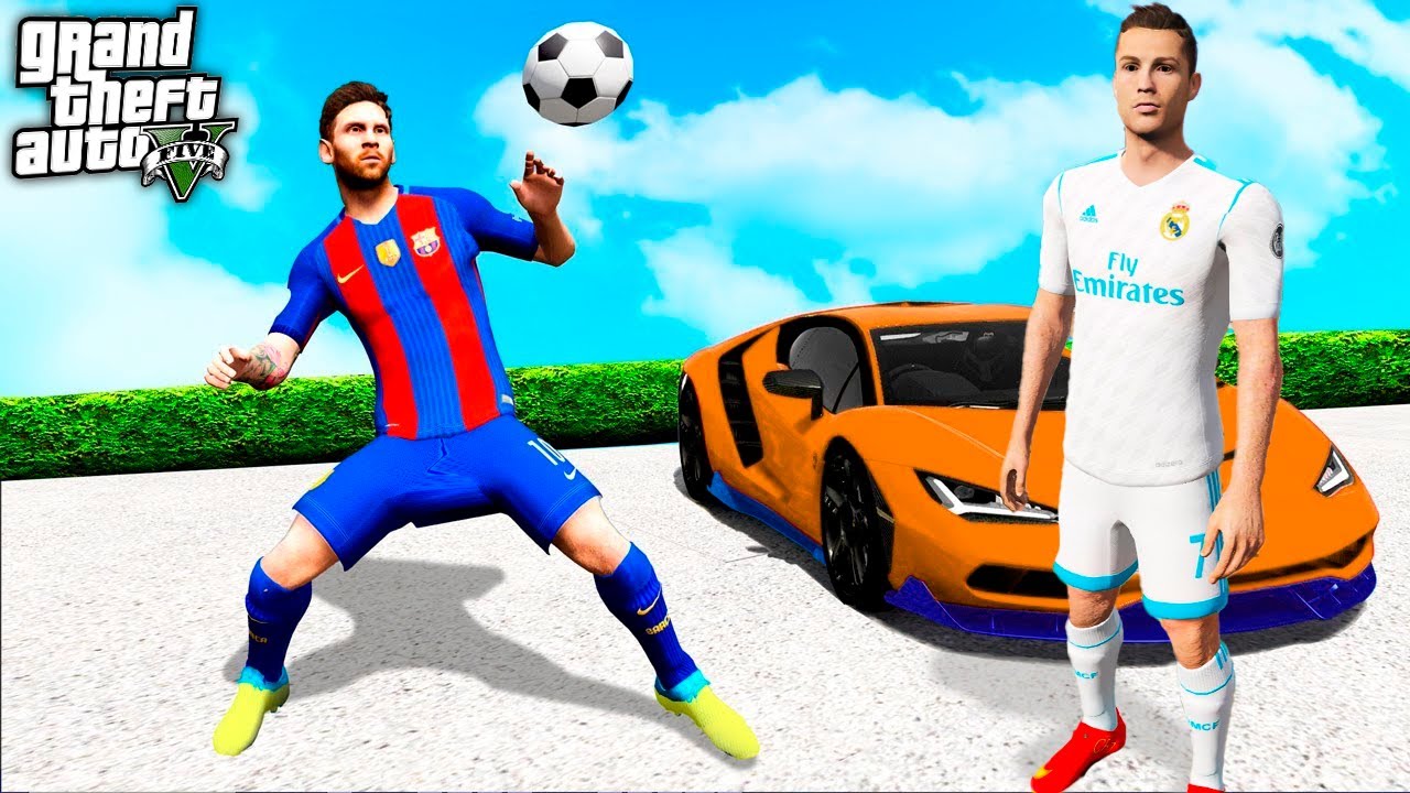 GTA5 BIR JAMOGA FUTBOL YULDUZLARINI YIG'DIM , MESSI, RONALDO, MBAPPE, NEYMAR